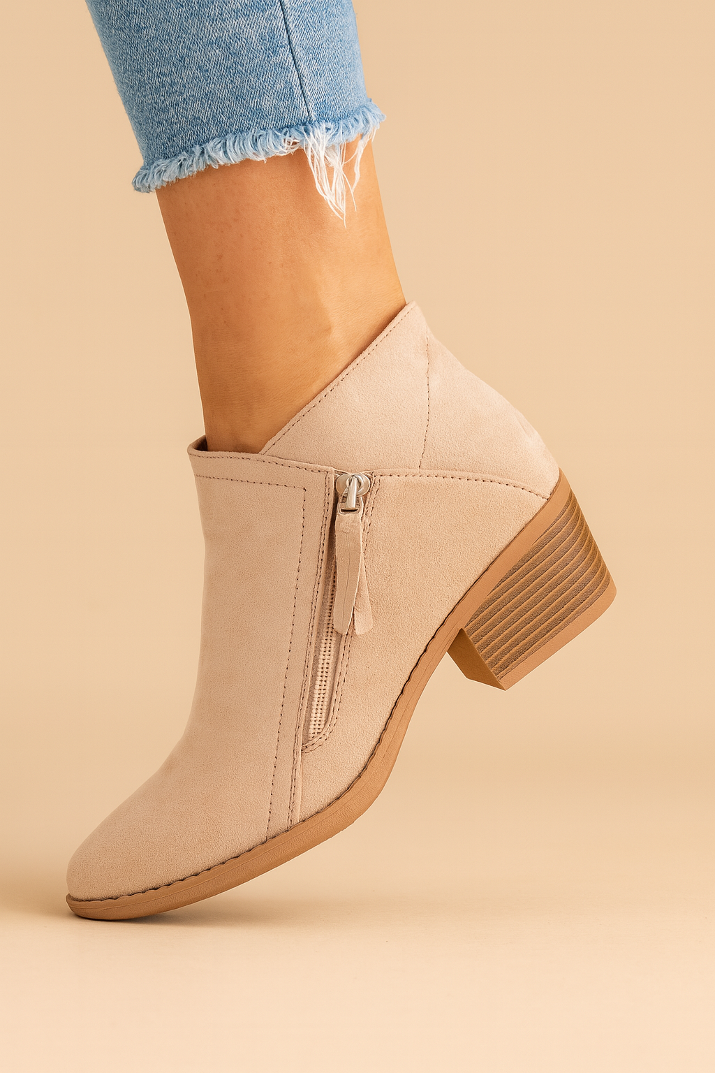 Vera | Block Heel Ankle Boots with Side Zip