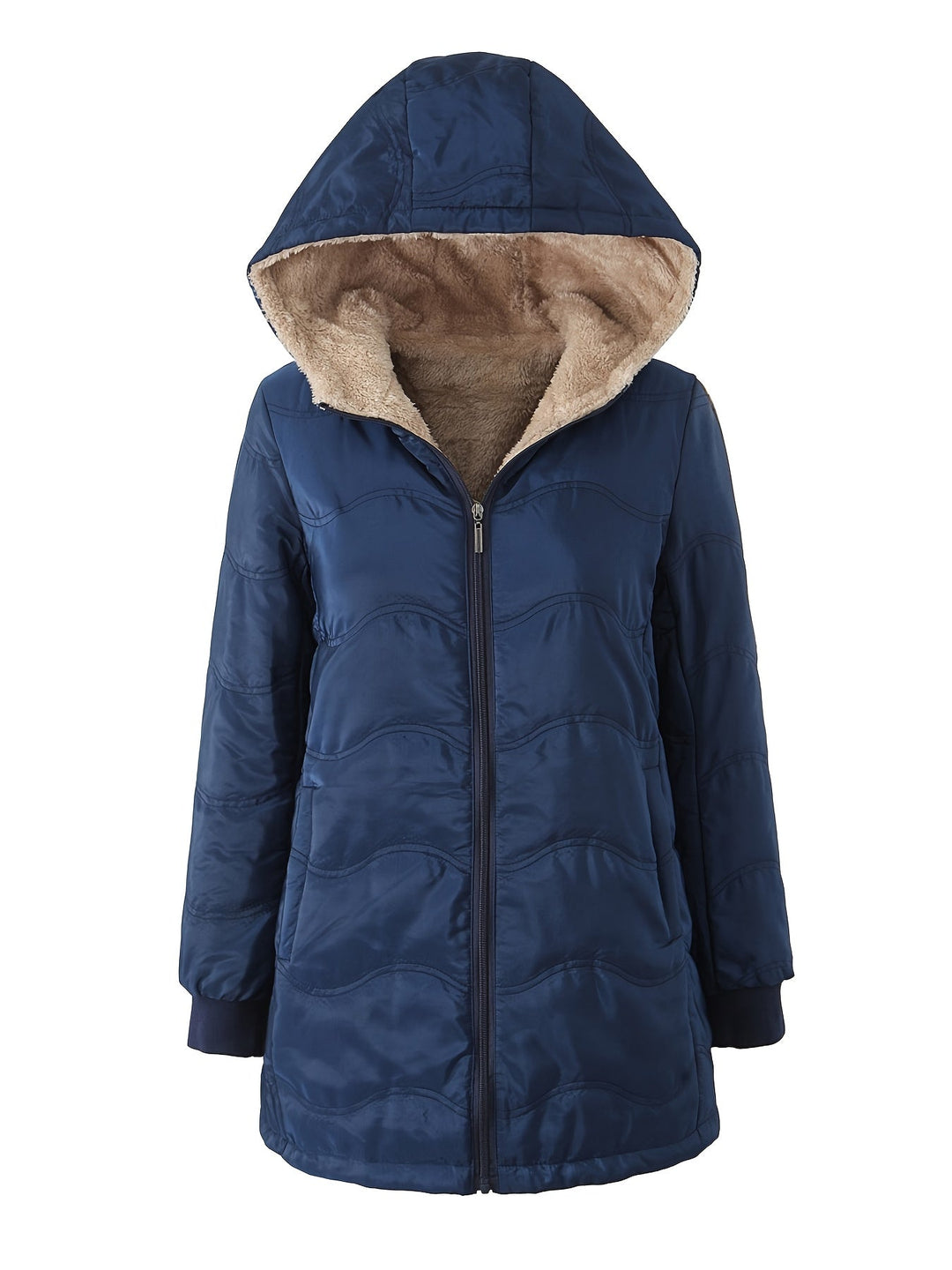 Wilma | Quilted Hooded Sherpa Jacket
