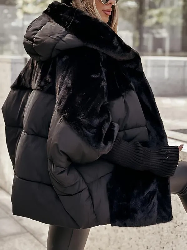 Ada | Oversized Hooded Puffer Jacket with Faux Fur