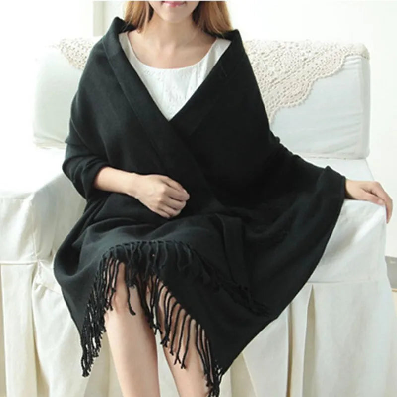 Coleen | Oversized Checked Blanket Scarf
