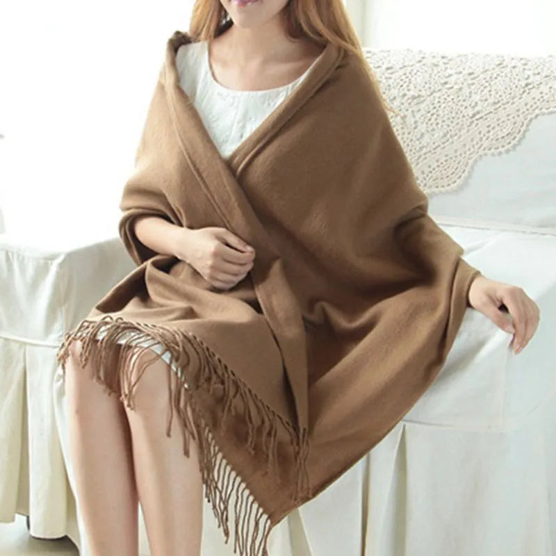 Coleen | Oversized Checked Blanket Scarf