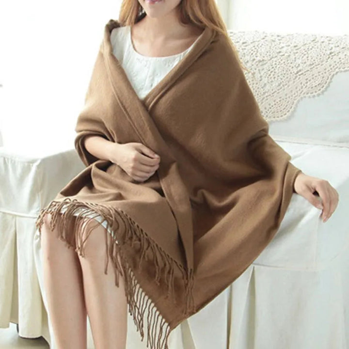 Coleen | Oversized Checked Blanket Scarf