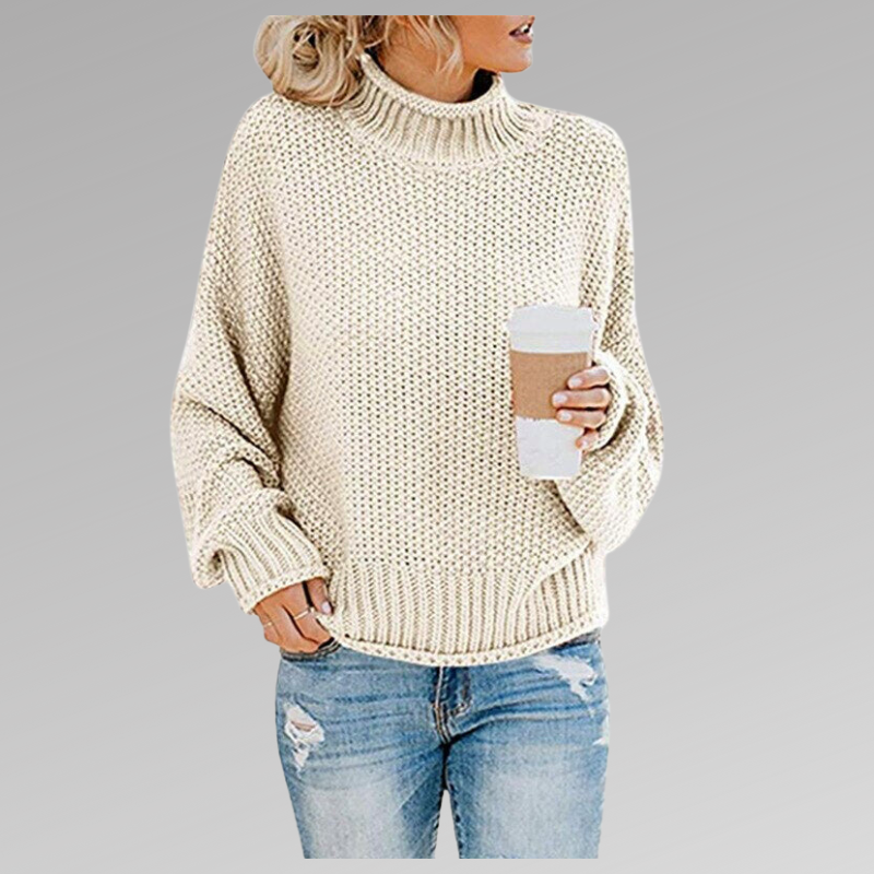 Maja | Chunky Turtleneck Sweater with Ribbed Trim