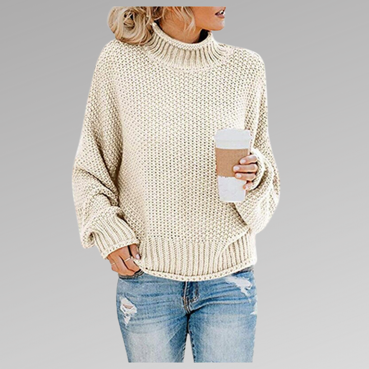 Maja | Chunky Turtleneck Sweater with Ribbed Trim