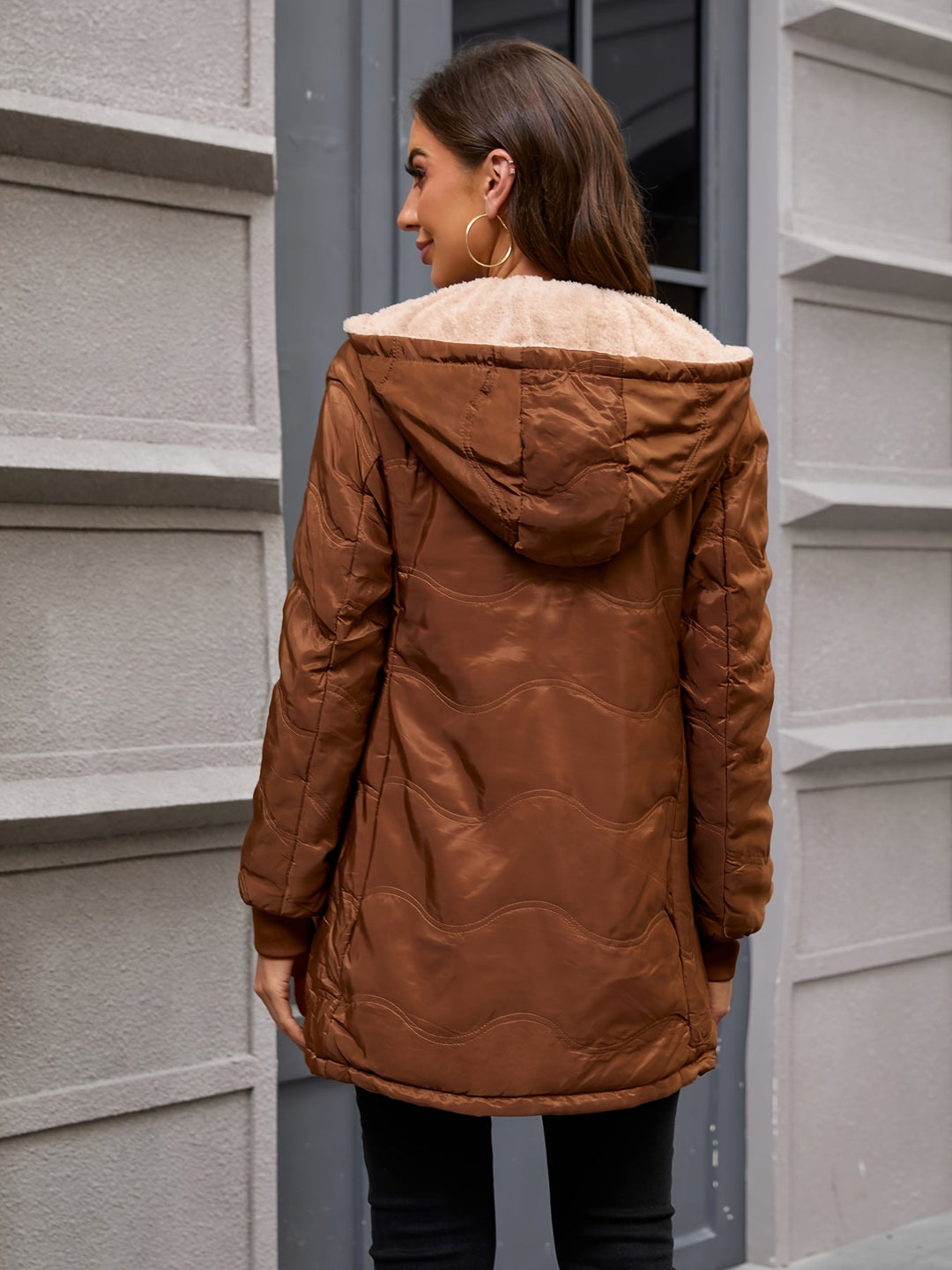 Wilma | Quilted Hooded Sherpa Jacket