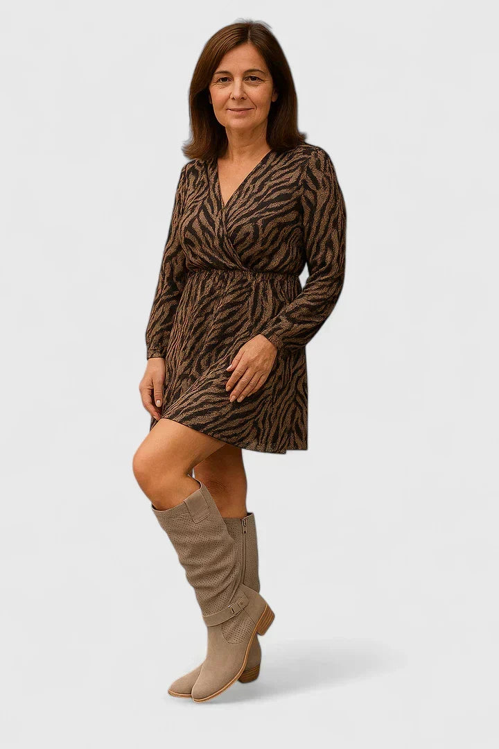 Edna | Slouch Knee High Boots with Buckle Strap