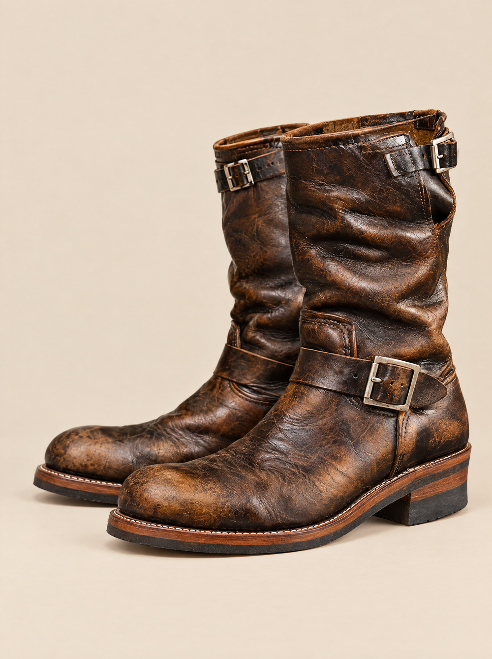 Austin vintage buckle boots side view