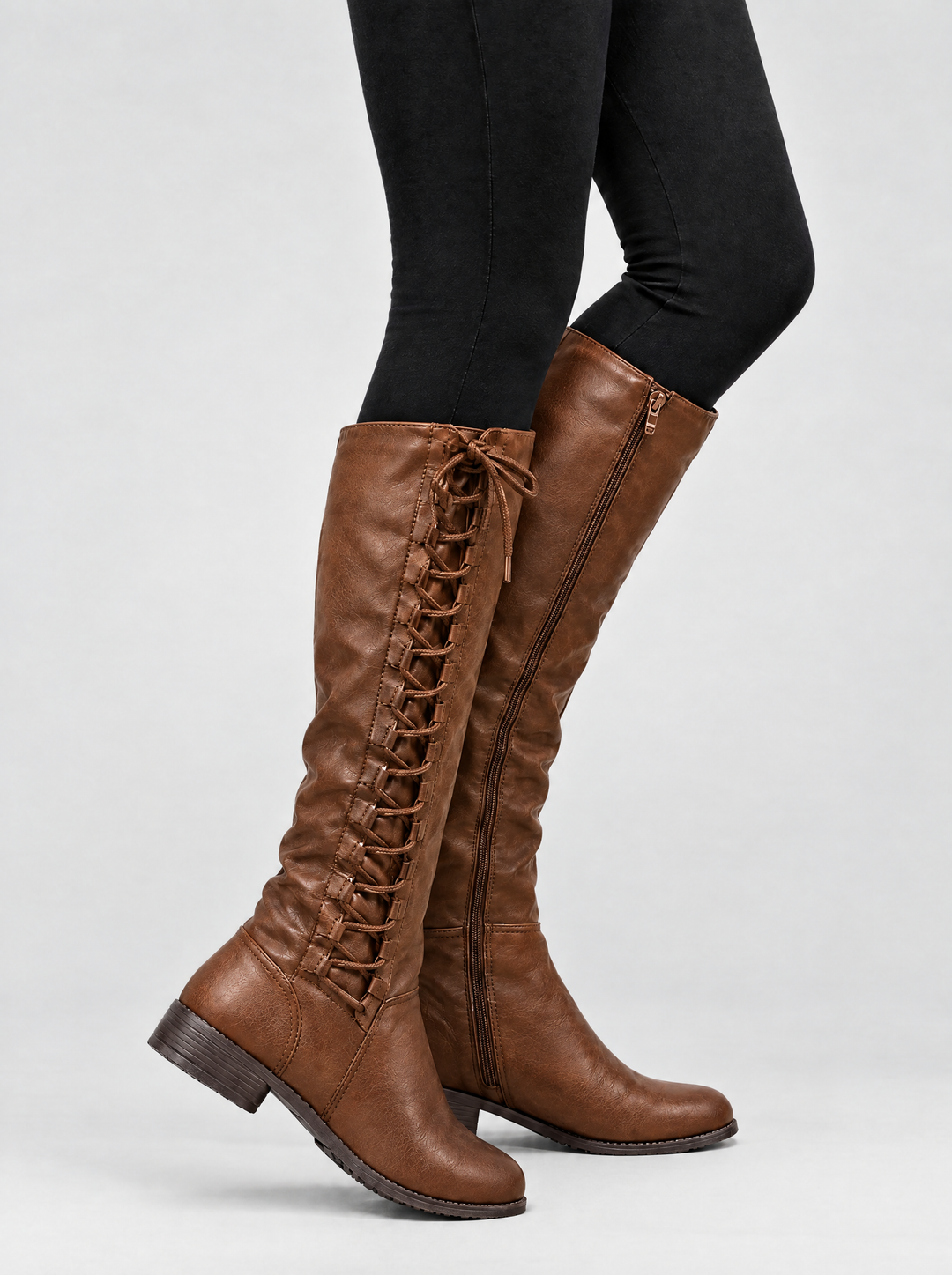 Elena knee high boots brown