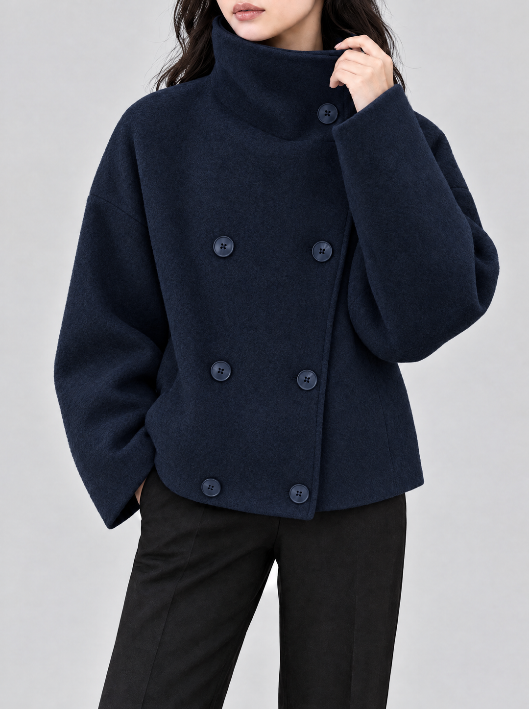Clarissa short winter coat navy