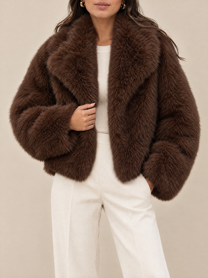 Jenna faux fur coat brown