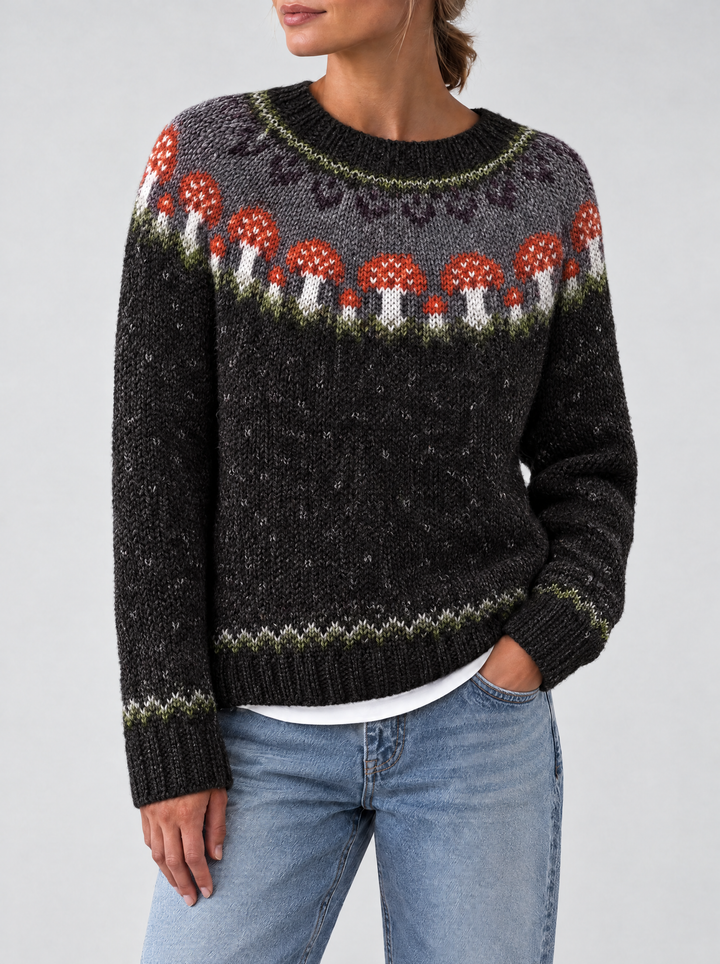 Mira Fair Isle sweater black
