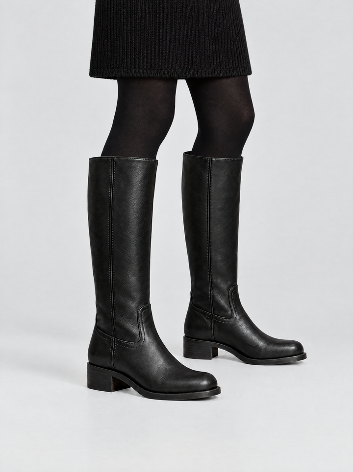 Megan knee high riding boots, black