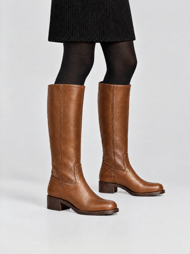 Megan knee high riding boots, light brown