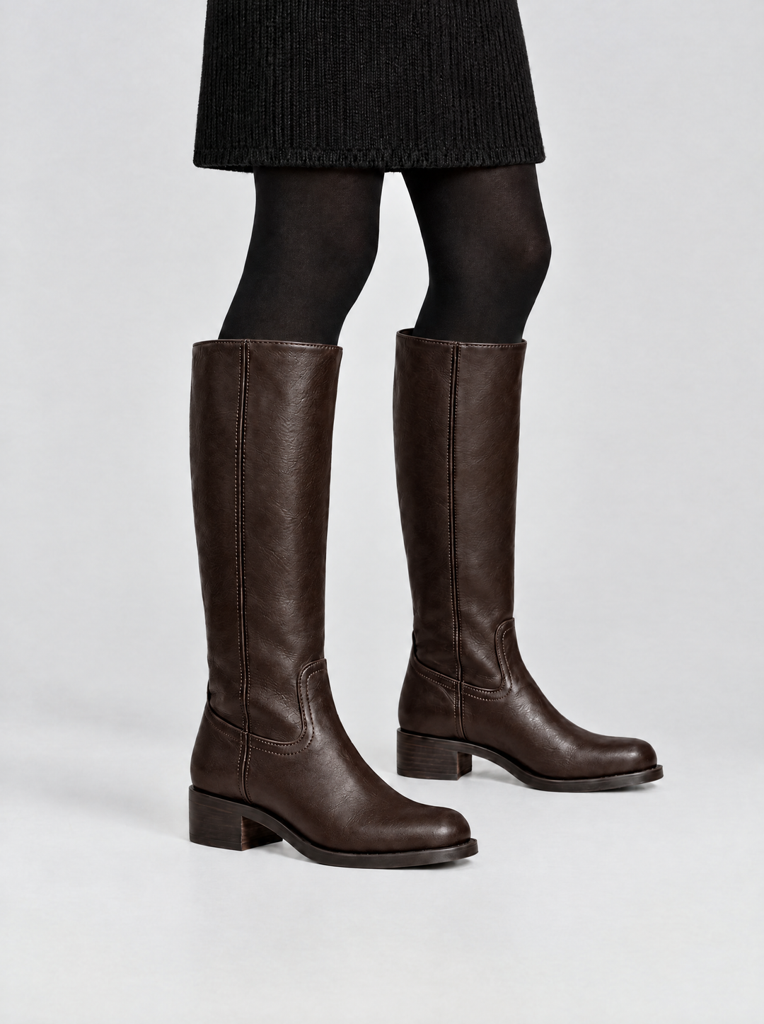 Megan knee high riding boots, dark brown
