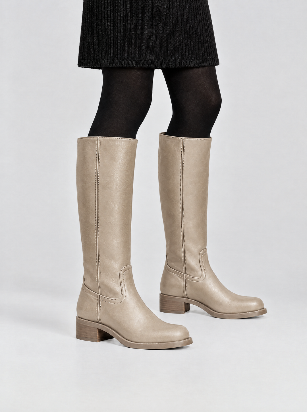 Megan knee high riding boots, sand