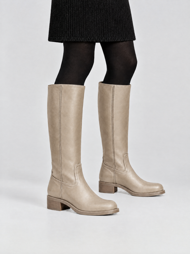 Megan knee high riding boots, sand