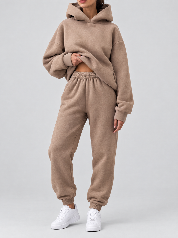 Remi hoodie and joggers lounge set, light brown