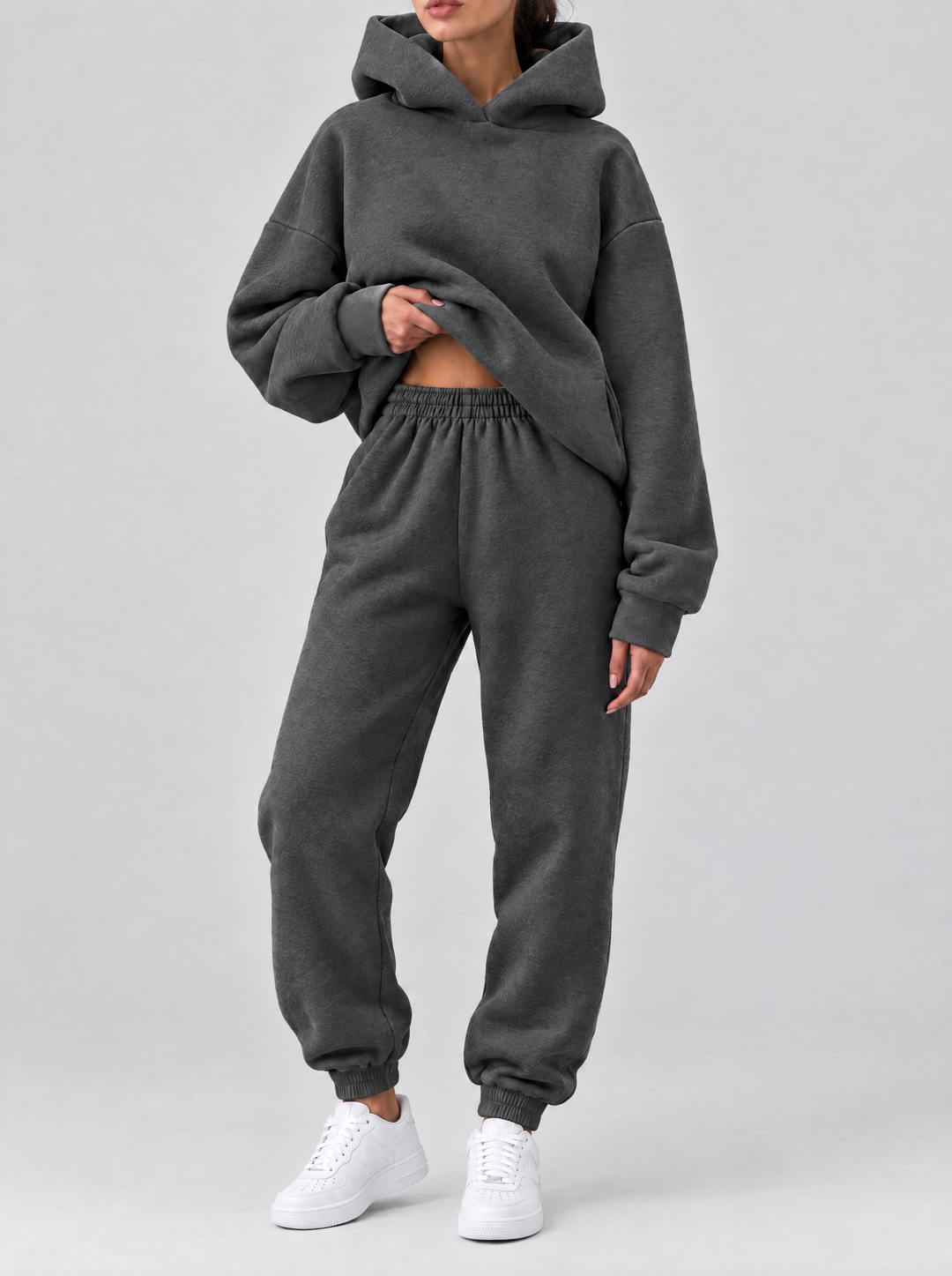 Remi hoodie and joggers lounge set, gray