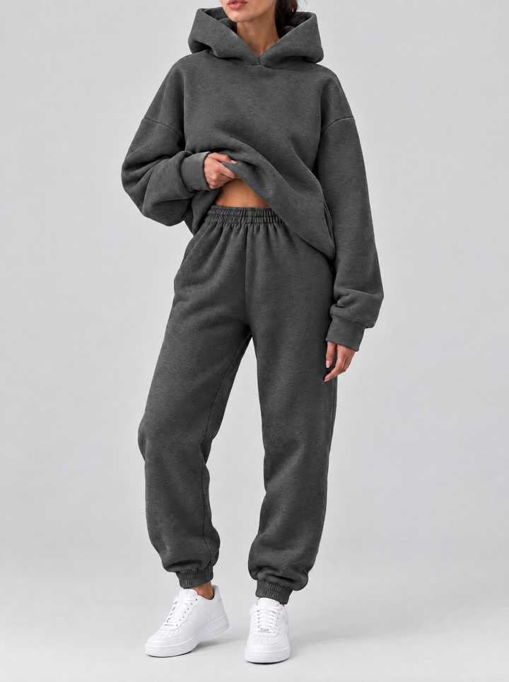 Remi hoodie and joggers lounge set, gray