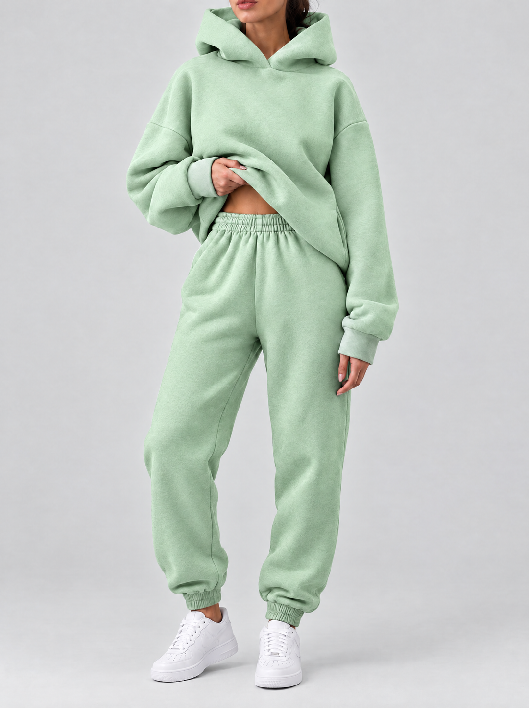 Remi hoodie and joggers lounge set, light green