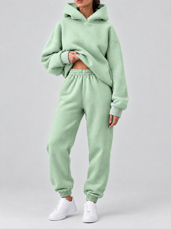 Remi hoodie and joggers lounge set, light green