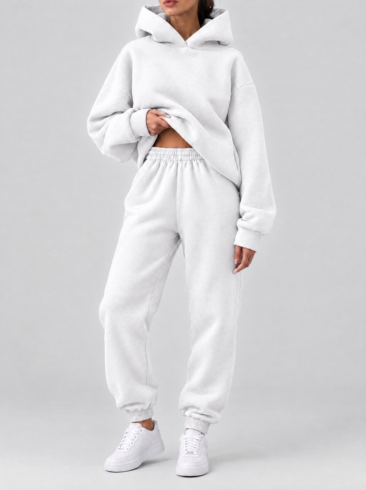 Remi hoodie and joggers lounge set, white