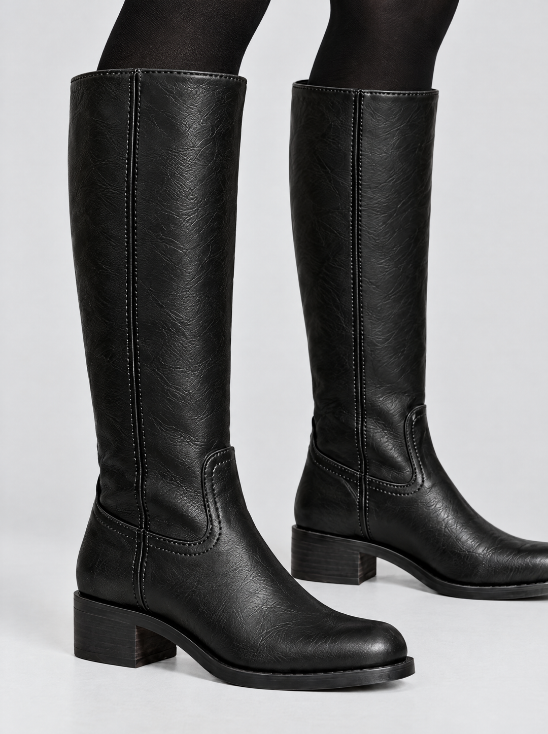 Megan knee high boots detail, black
