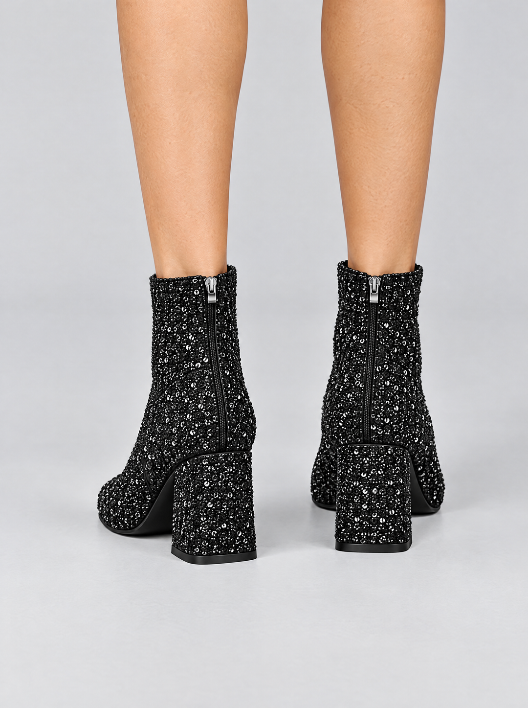 Stella ankle boots, back view, black