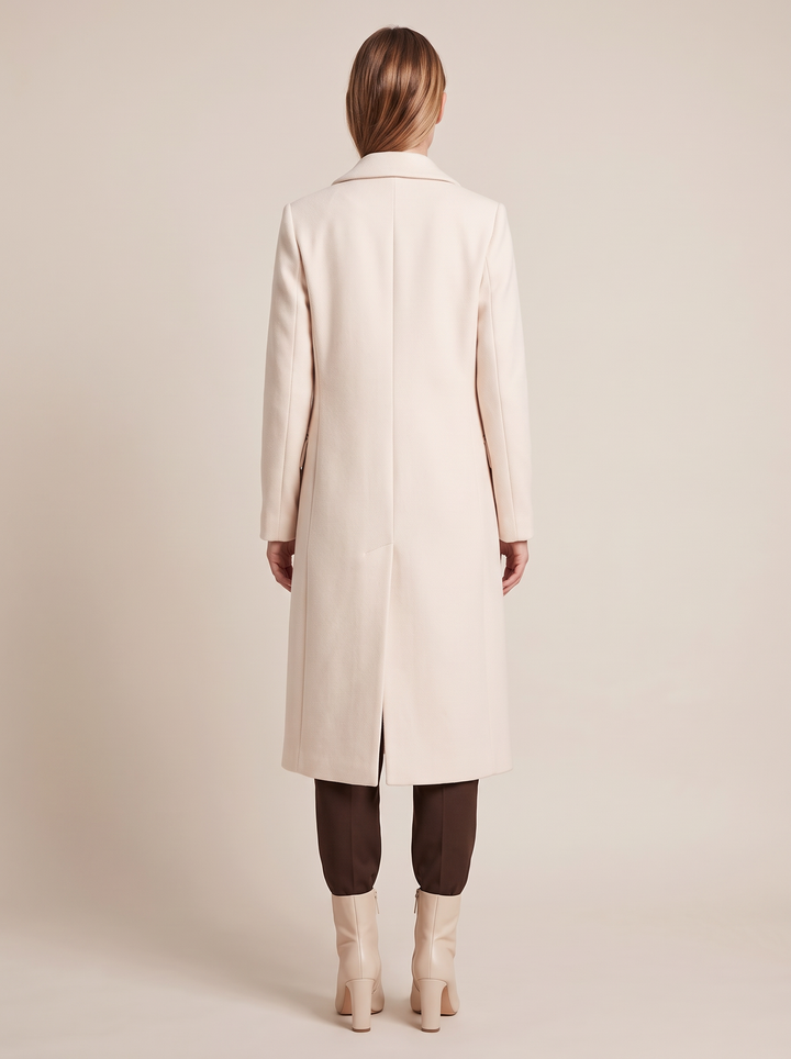 Ines coat, cream, back view