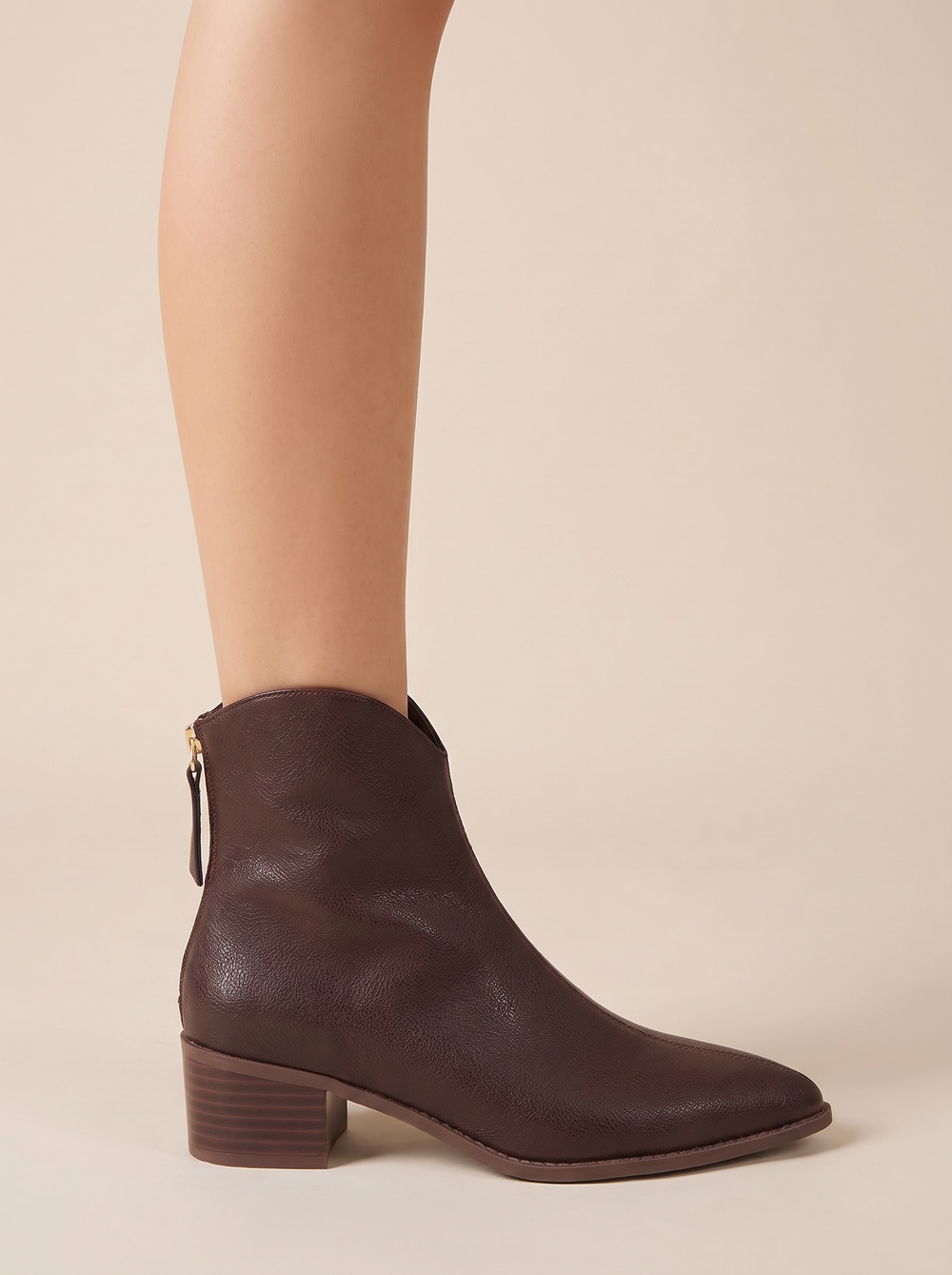 Kensley ankle boots, brown, side view