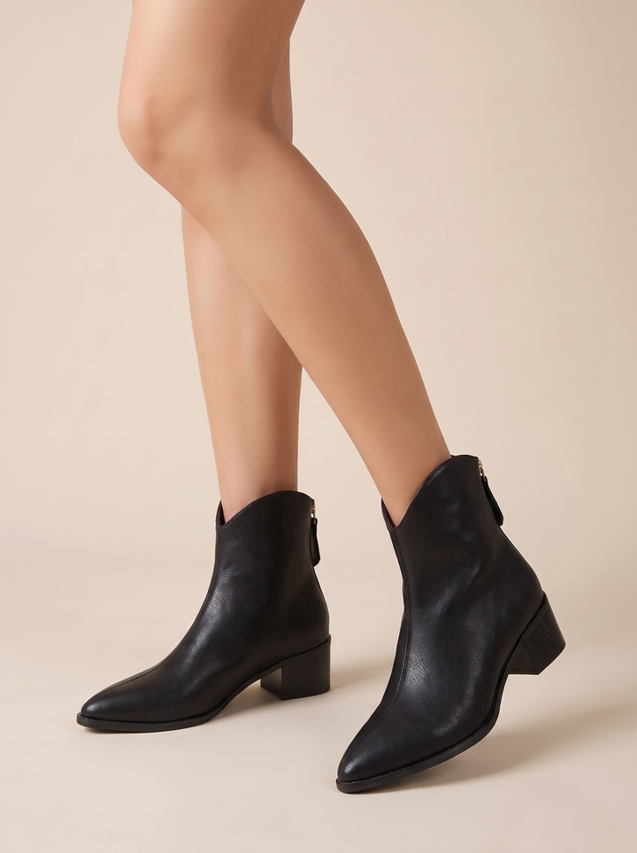 Kensley ankle boots, black, front view