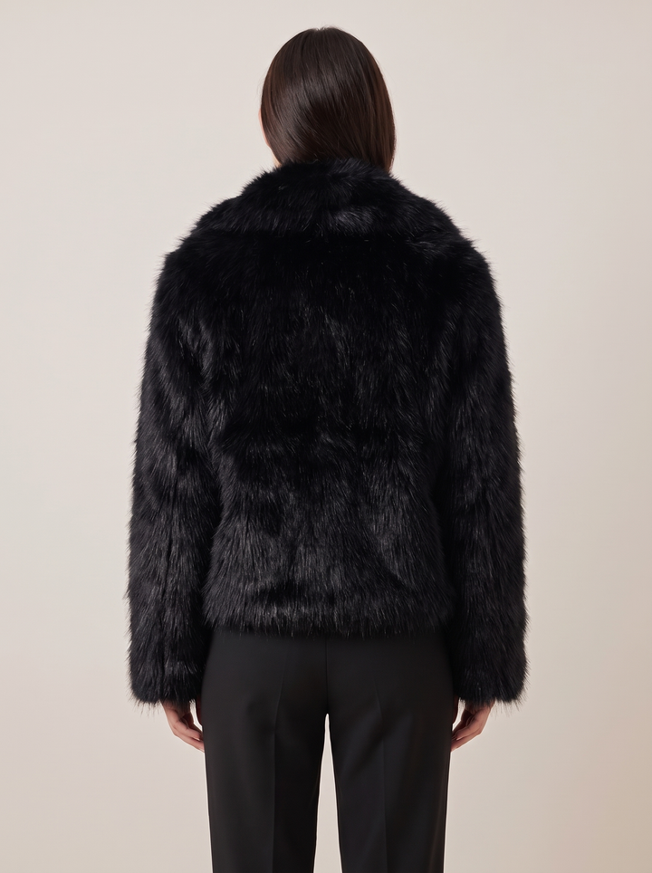 Morgan coat, black, back view