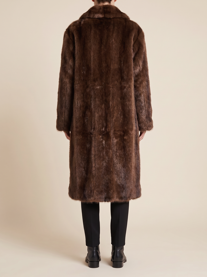 Louise coat, brown, back view