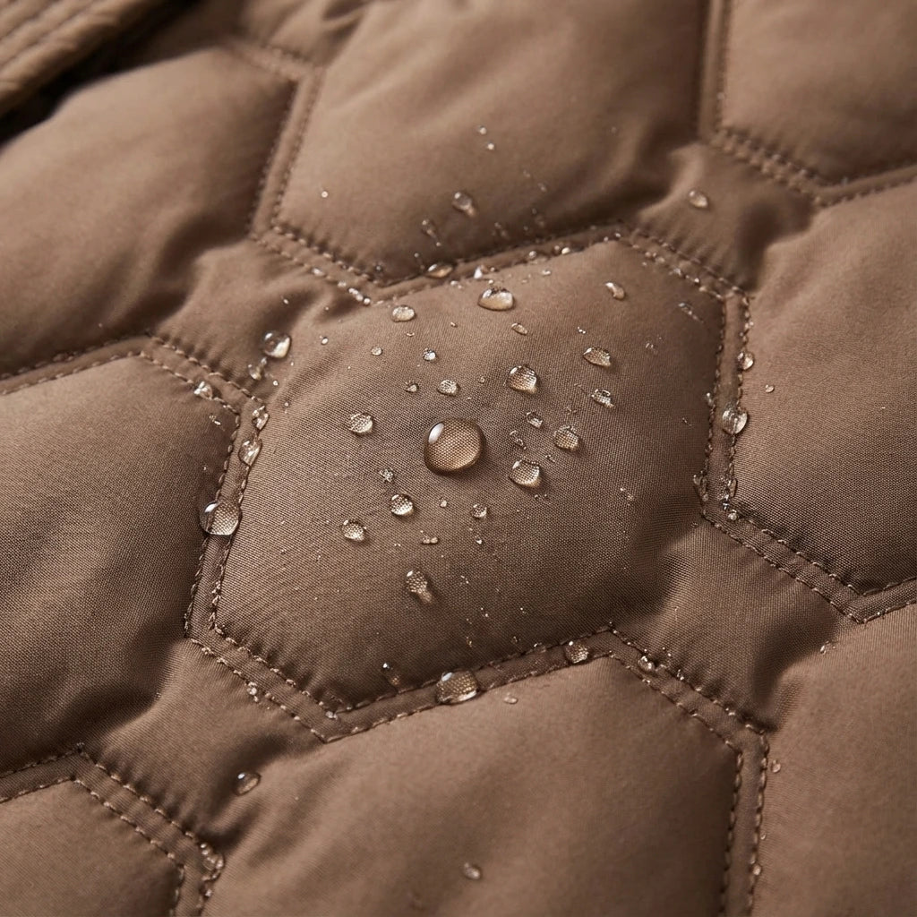 Lily | Long Hooded Puffer Coat with Cinched Waist