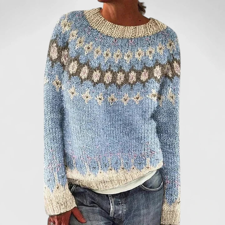 Mira | Fair Isle Sweater with Round Neck