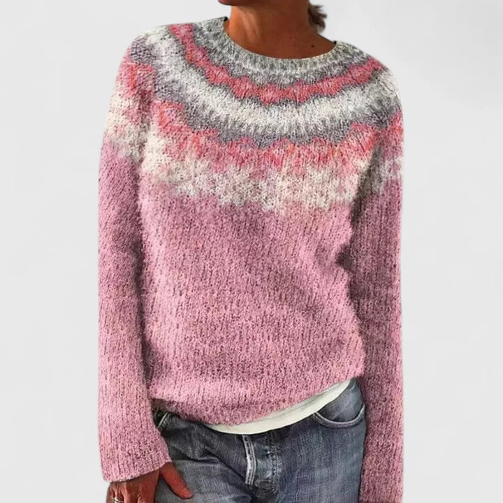 Mira | Fair Isle Sweater with Round Neck