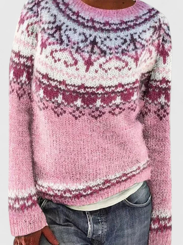 Mira | Fair Isle Sweater with Round Neck