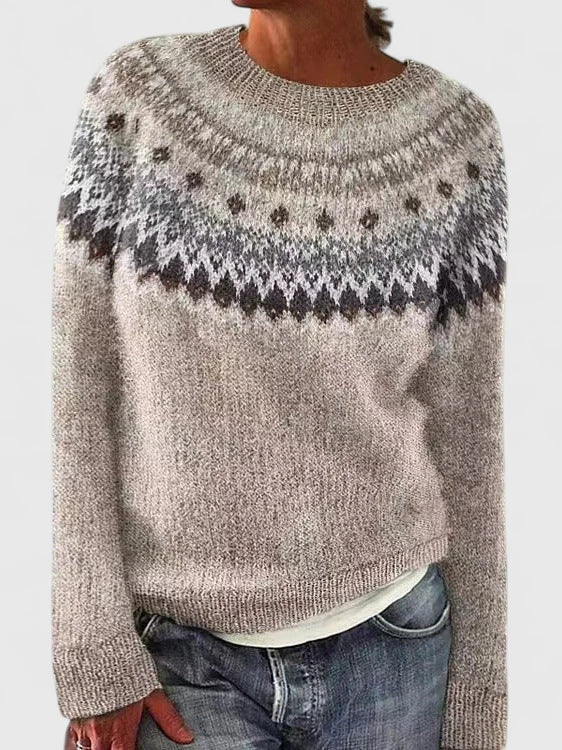 Mira | Fair Isle Sweater with Round Neck