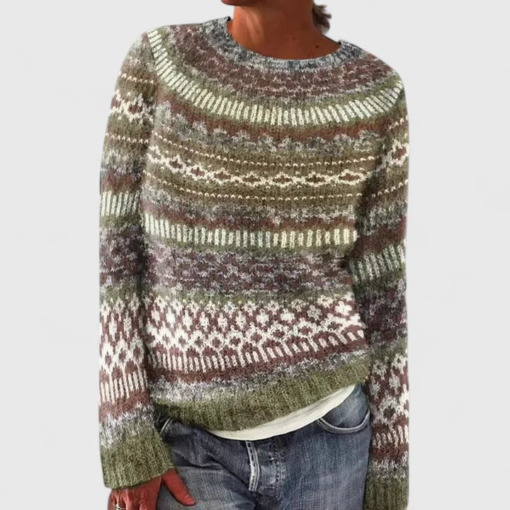 Mira | Fair Isle Sweater with Round Neck