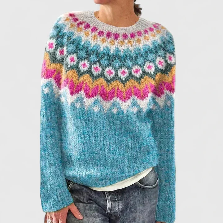 Mira | Fair Isle Sweater with Round Neck