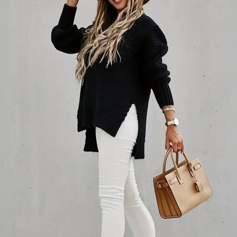 La Vida | Chunky Knit Sweater with Ribbed Cuffs