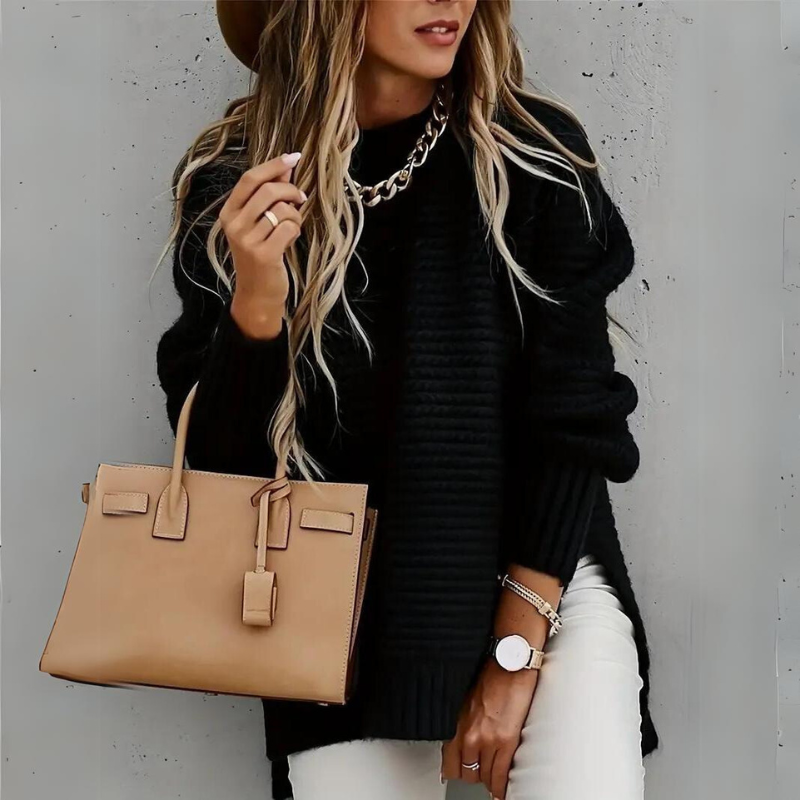 La Vida | Chunky Knit Sweater with Ribbed Cuffs