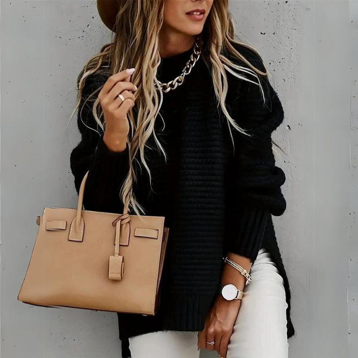 La Vida | Chunky Knit Sweater with Ribbed Cuffs