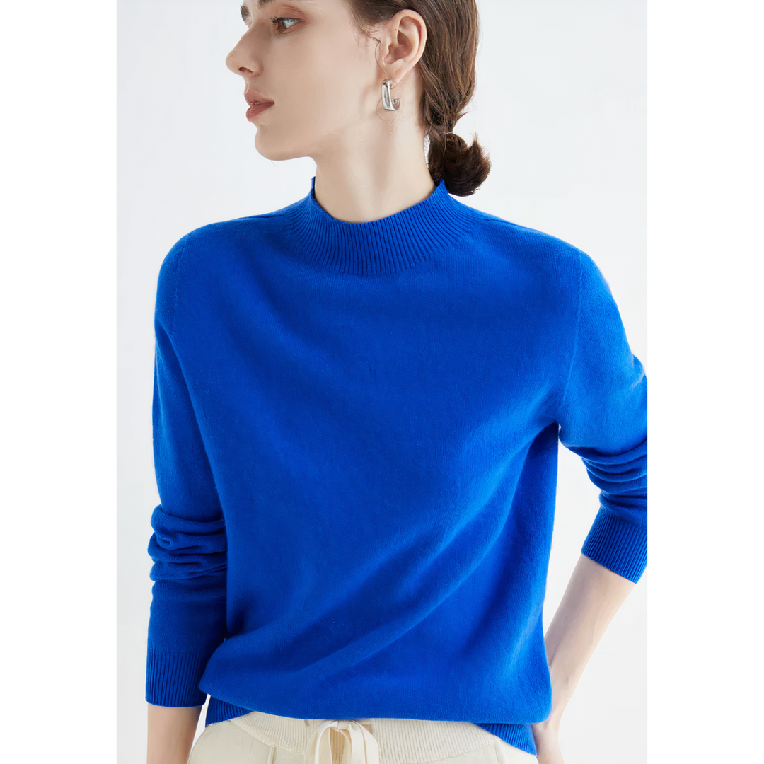 Evelina | Soft Mock Neck Knit Sweater