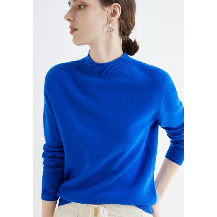 Evelina | Soft Mock Neck Knit Sweater