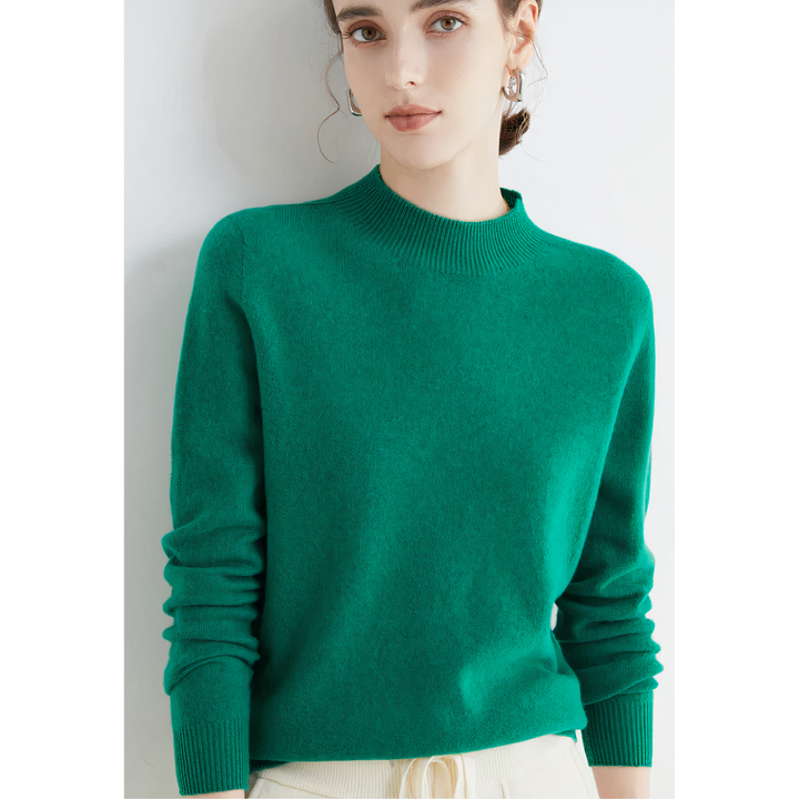 Evelina | Soft Mock Neck Knit Sweater