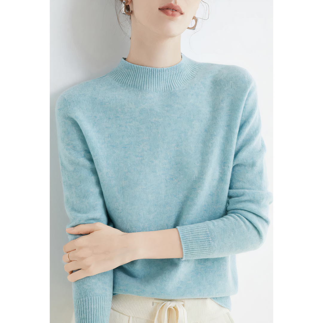 Evelina | Soft Mock Neck Knit Sweater
