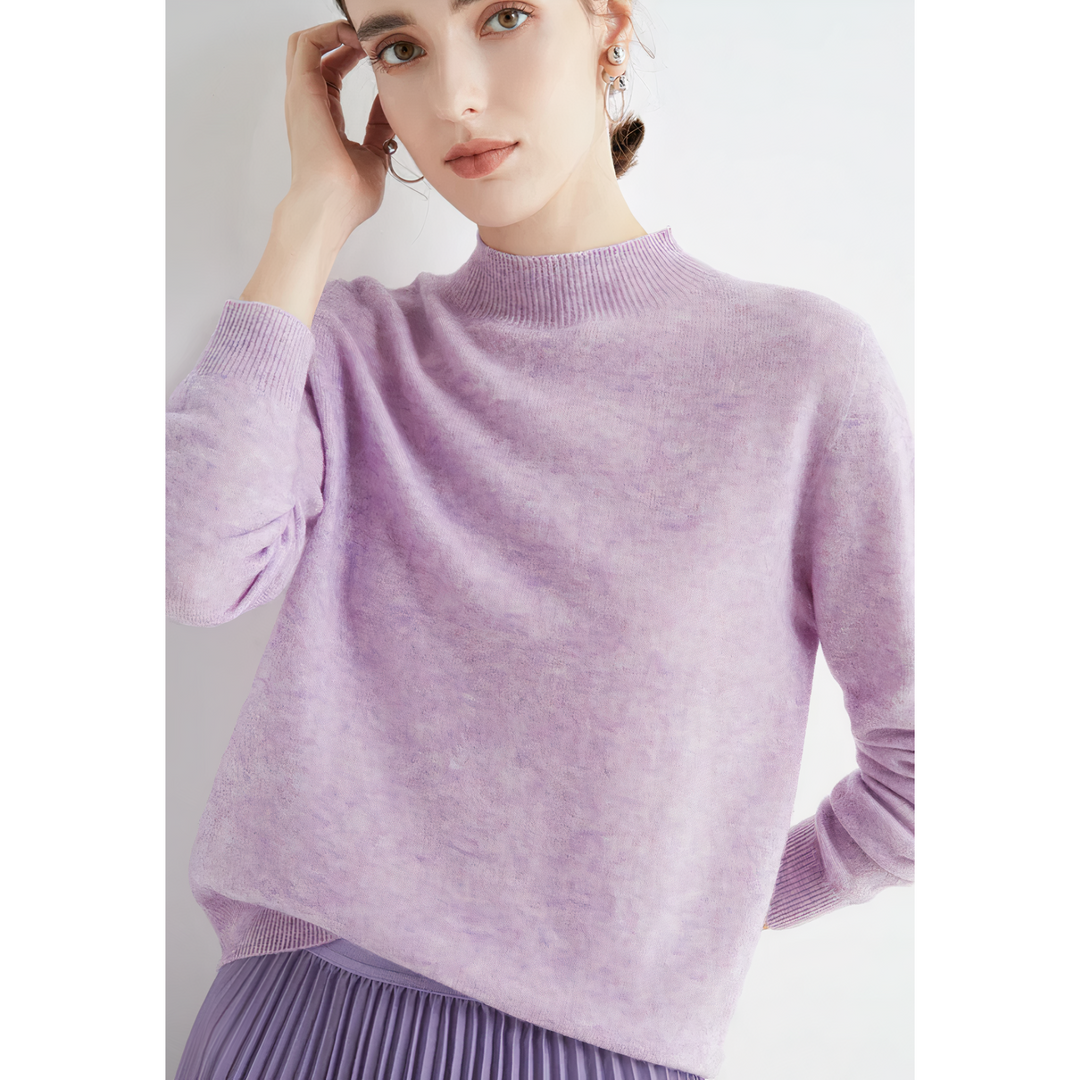 Evelina | Soft Mock Neck Knit Sweater