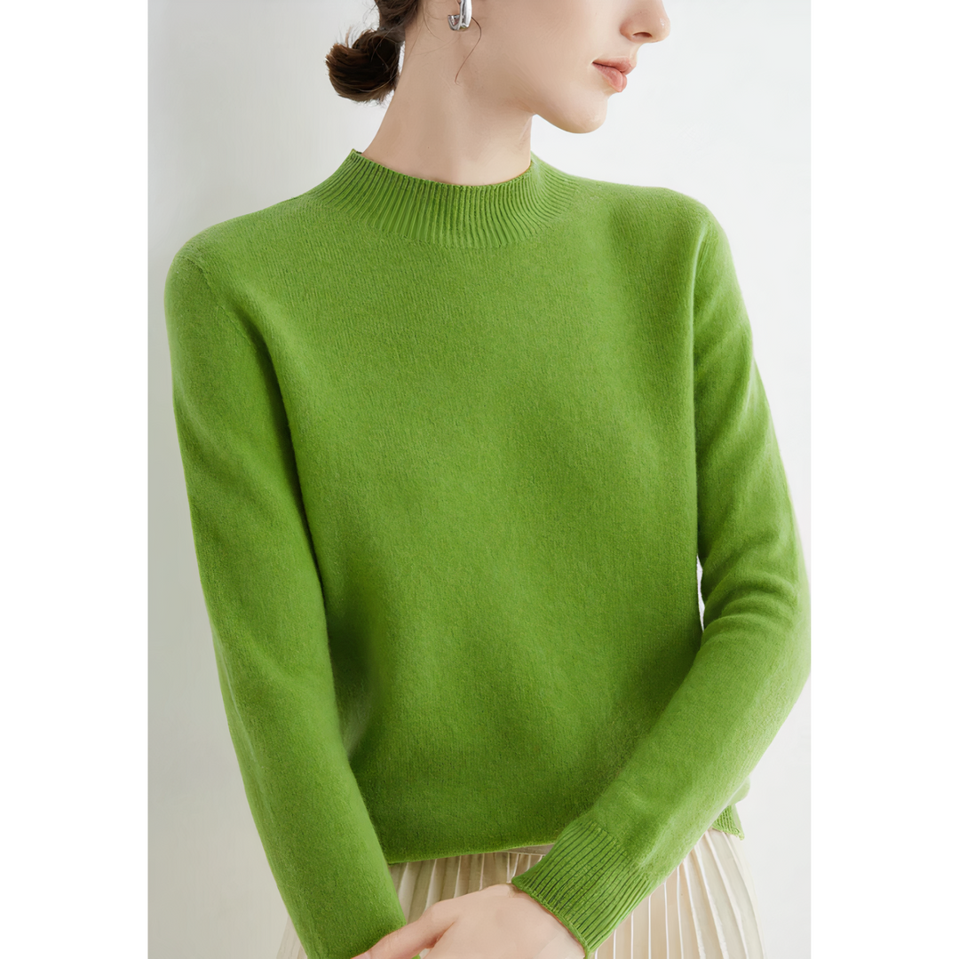Evelina | Soft Mock Neck Knit Sweater