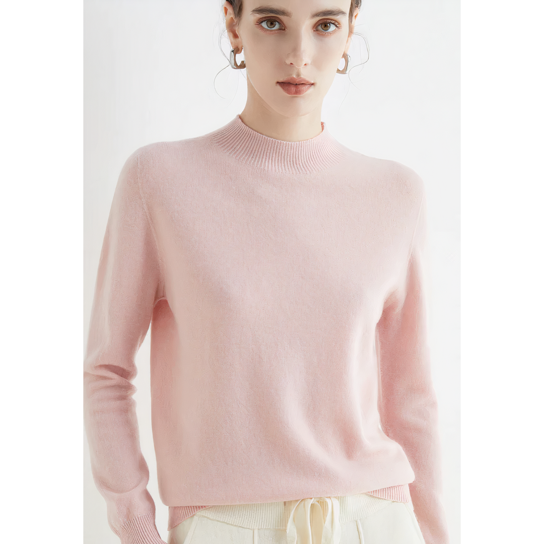 Evelina | Soft Mock Neck Knit Sweater